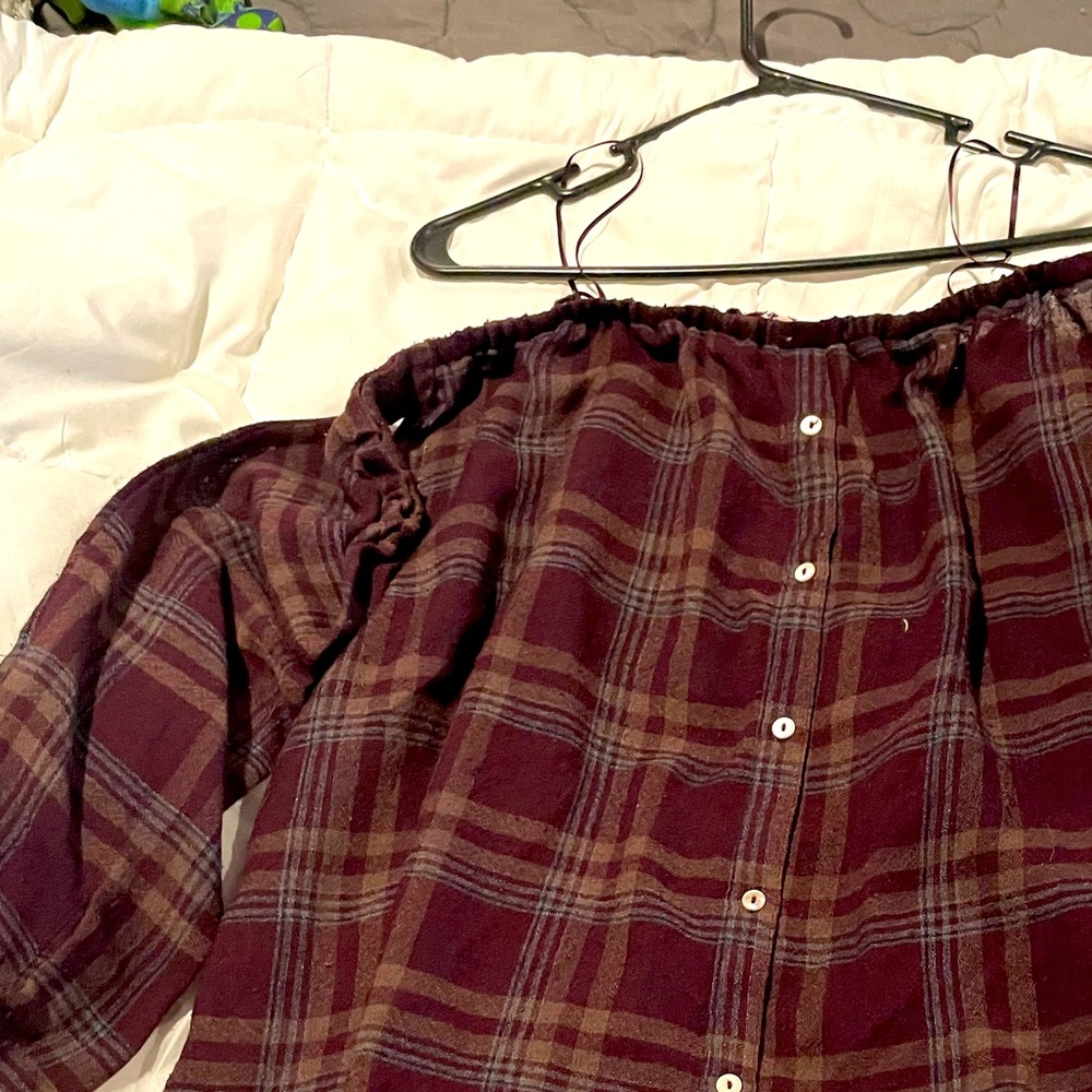 Sleeveless button down flannel
